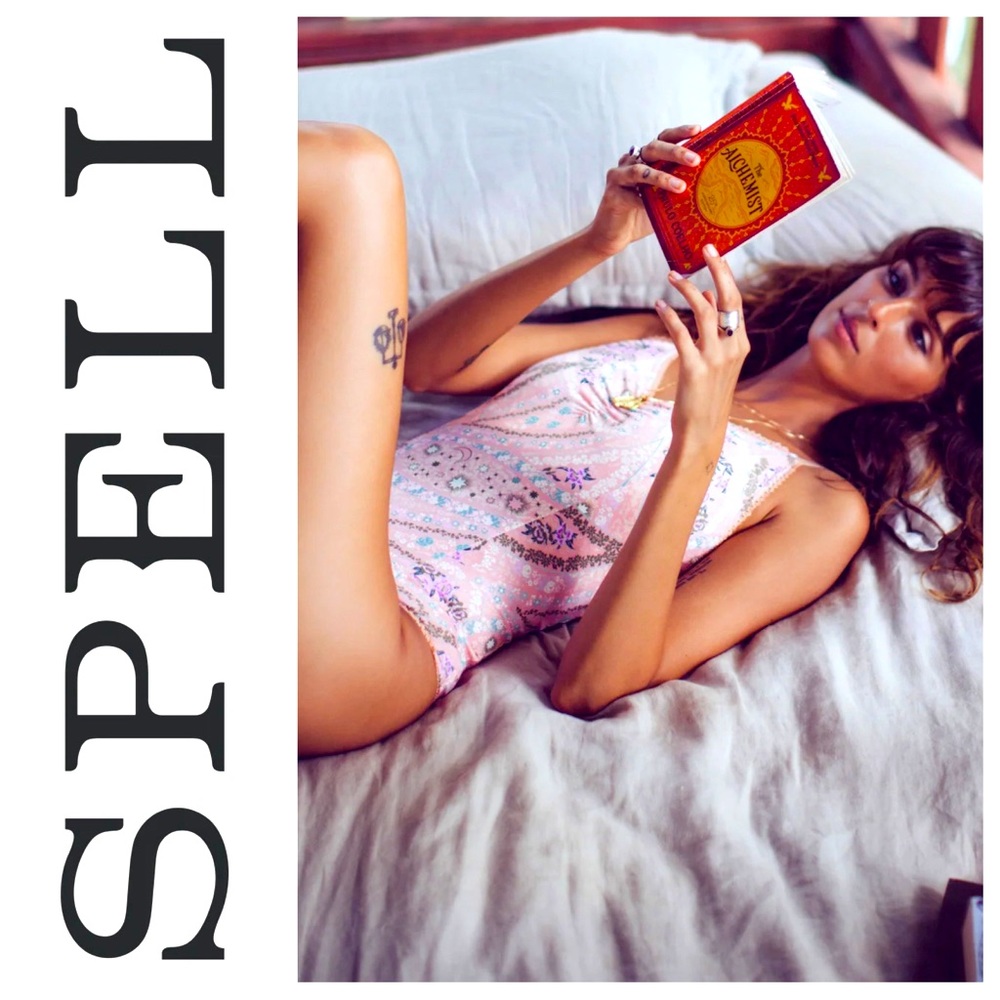 Spell Designs Gypsy Lights Bodysuit XS in Peachy Pink